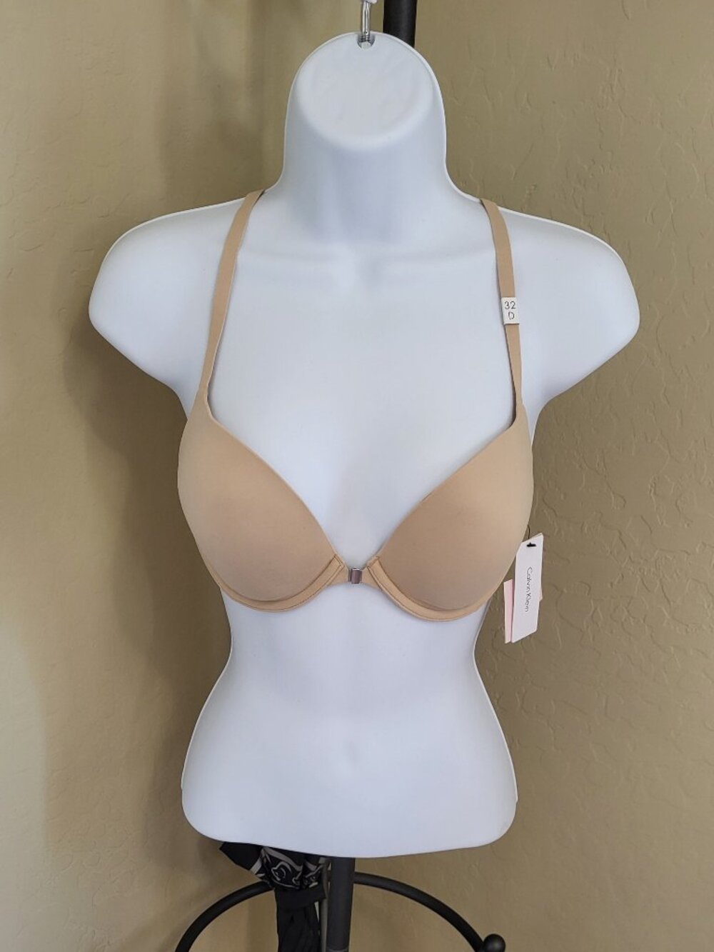 Calvin Klein racer-back lined bra, 32D, NWT